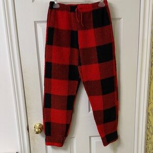 Cozy Red and Black Plaid Pajama Pants